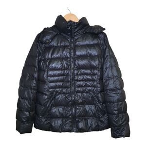 Andrew Marc Women’s Large Black 650 Fill Down Removable Hood Puffer Coat Jacket